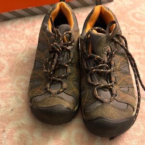 Keen Brown and Orange Hiking Shoes